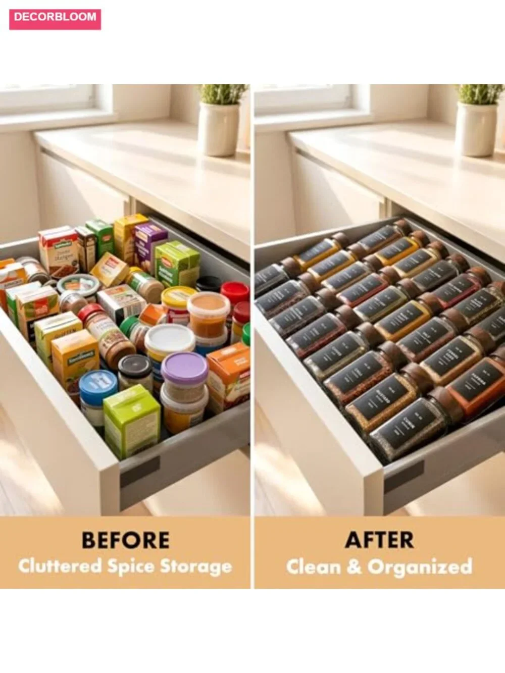 Square Spice Jars with Acacia Wooden Lids - Pack of 24 with Shaker Insert
